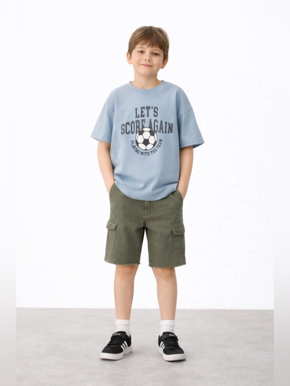ZARA Kids Blue Soccer T-Shirt NWT Size 9/10 - Picture 6 of 6